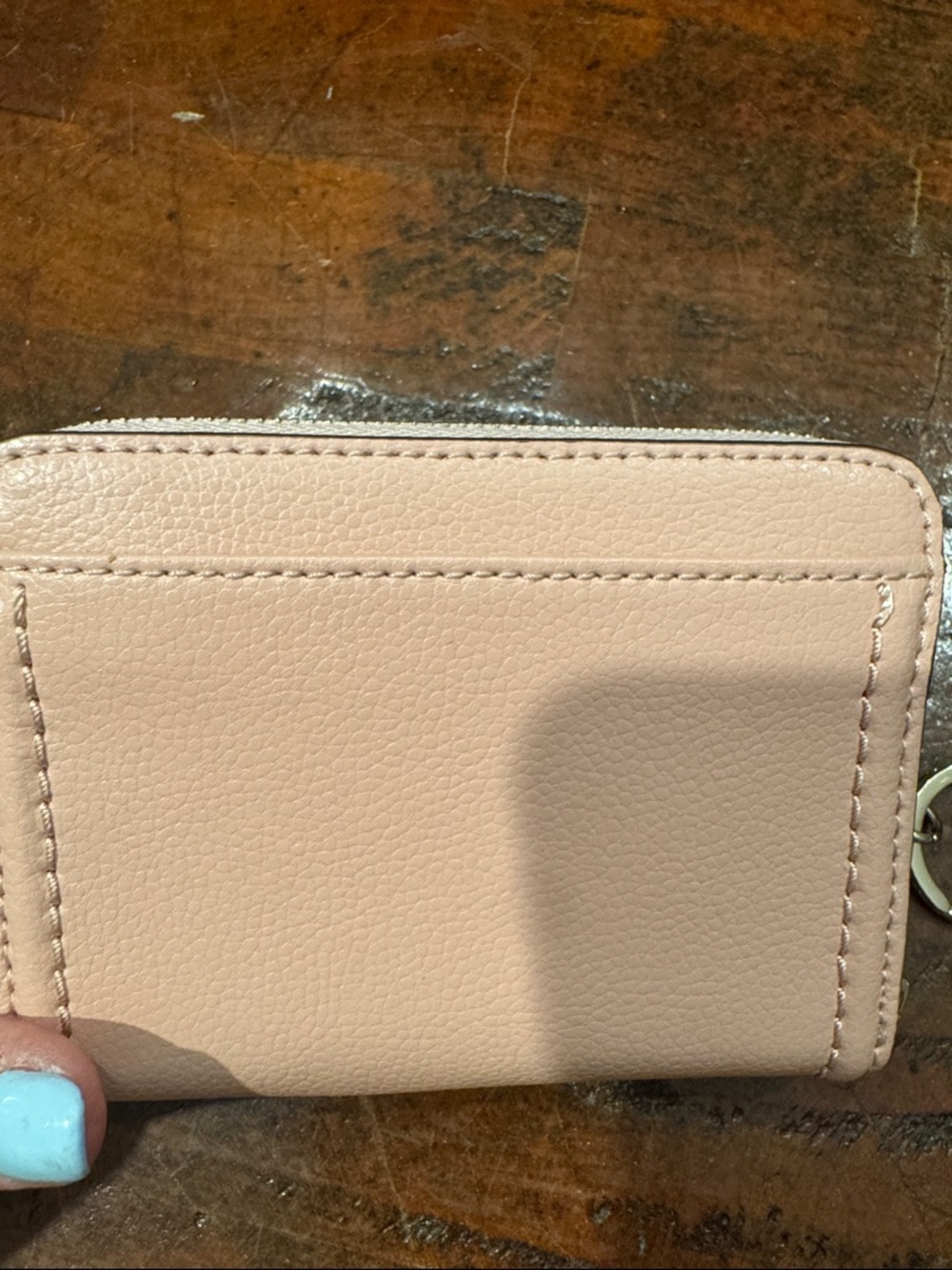 💕NWOT kate spade Blush Pink Leather Zip Card Wallet with Keychain (CLSH) - Picture 7 of 11